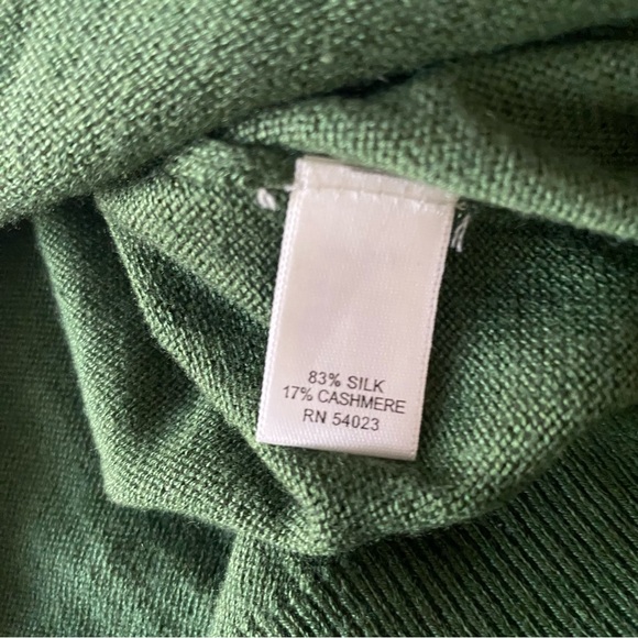 Banana Republic Silk Cashmere Green V-Neck‎ Sweater Vest Size L - Picture 14 of 14